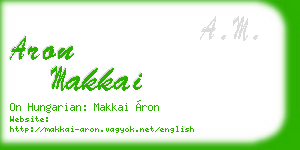 aron makkai business card